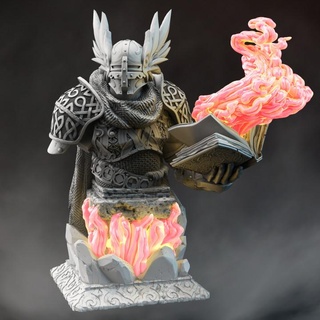 bust - fiery forge cleric gorozai dm stash fantasy fighter knight warrior fire warlock paladin dnd spellcaster eldritch genasi spellsword 3d print model - Mito3D