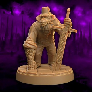 pongo awakened monkey ape presupported eldritch lodge astral plane dragon trappers Tabletop Characters & Creatures Fantasy Universe rpg d&d dnd pathfinder druid strangerthings occult occultist occultadventures pongotheawakened 3d print model - Mito3D