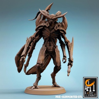 thri keen lord print  Tabletop Tabletop Characters & Creatures Fantasy Universe Tabletop Tabletop Characters & Creatures army insect soldier samurai humanoid  3d print model - Mito3D