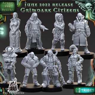 grimdark citizens across realms Tabletop Characters & Creatures Sci-Fi Universe 40k gaming modern rpg warhammer scifi tabletop 3d print model - Mito3D