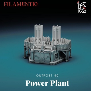 outpost 40 power plant filamentio Tabletop 3D Printable Terrain Sci-Fi terrain 40k building starwars scifi infinity starwarslegion warhammer40000 3d print model - Mito3D