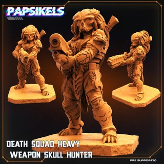 death squad heavy weapon skull hunter papsikels miniatures Fan Art Tabletop Characters & Creatures Sci-Fi Universe 3d print model - Mito3D