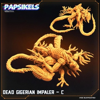 dead gigerian impaler - c papsikels miniatures alien xeno 3d print model - Mito3D
