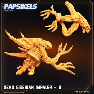 dead gigerian impaler - b papsikels miniatures alien corpse xeno 3d print model - Mito3D