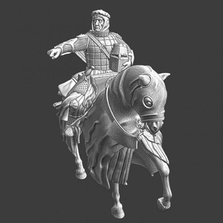 mounted teutonic knight - pointing northern crusades miniatures figurine knight model wargaming commander miniature lord order cavalry templar 28mm knights lake crusader crusades teutonic peipus  3d print model - Mito3D