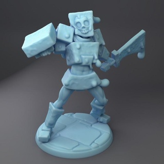 gelatinoso cubo cazador masculino gemelo diosa miniaturas combatiente humano guardabosque 3d print model - Mito3D