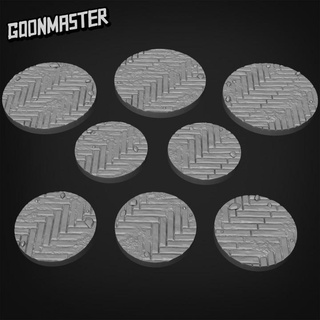 stone tile bases 25mm - 35mm goon master Tabletop Characters & Creatures Fantasy Universe wargaming warhammer miniature tabletop round dnd pathfinder frostgrave 3d print model - Mito3D