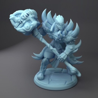 mimic hunter twin goddess miniatures barbarian fighter monster male 3d print model - Mito3D