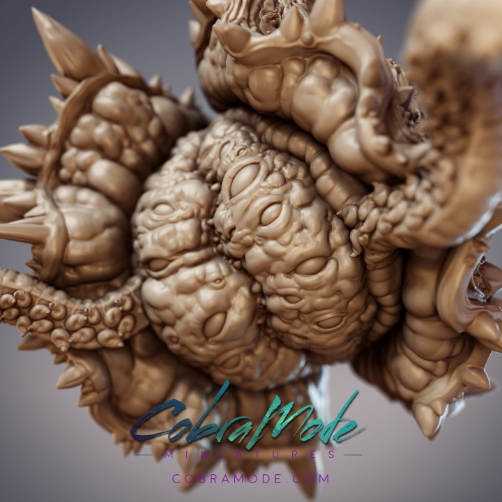 sertap dire clam god sea monster pre-supported cobramode Tabletop Characters & Creatures Fantasy Universe beast tentacle tentacles oyster divine seamonster mollusk bbeg supported 3D print model - Mito3D