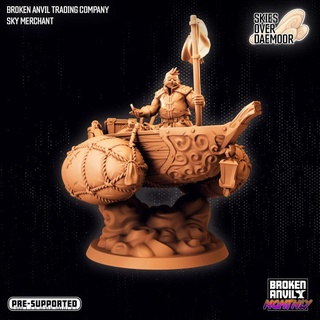skies daemoor - broken anvil trading company sky merchant miniatures Tabletop Characters & Creatures Fantasy Universe Vehicles Machines ship steampunk tabletop clouds pirates dnd trader tabletopgames ttrpg 3d print model - Mito3D