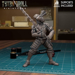 mercenary landsknecht soldier 04 pre-supported tytantroll miniatures army dragons dungeons fantasy mini miniatures scale soldier german dnd merc 32mm mercenary gloomhaven frosthaven landschneckt  3d print model - Mito3D