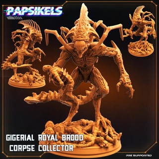 gigerian Royal nichée corps collectionneur papsikels miniatures table personnages créatures Sci univers extraterrestre morte xeno massacre 3d print model - Mito3D