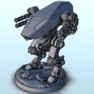 tr 900 soldier-robot 7 + supported version - mechwarrior scifi science fiction sf 40k hartolia miniatures Tabletop Characters & Creatures Sci-Fi Universe Vehicles Machines accessories building future futuristic game games terrain warhammer figures apocalypse wargame scenery battletech 3d print model - Mito3D