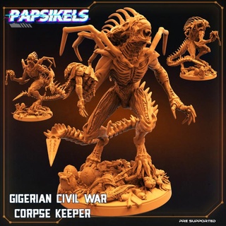 gigerian civil war corpse keeper papsikels miniatures Fan Art Tabletop Characters & Creatures 3d print model - Mito3D