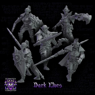 dark elves thar eldritch tabletop Tabletop Characters & Creatures Fantasy Universe elf fantasy fighter shade warrior wizard witch shadow ranger warlock night kai priestess frostgrave mordheim drow sorceror warcry gloom lolth ars shadar wych grimhollow relicblade 3d print model - Mito3D