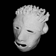 gold Gewicht form menschlichen männlichen Kopf british museum london scan 3d print model - Mito3D