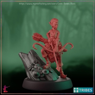 autumn eladrin ranger pre-supported feywild series caleb makes minis Tabletop Characters & Creatures Fantasy Universe archer arrow dragons dungeons elf female forest roleplay rpg bow dungeonsanddragons tabletop dnd pathfinder seasons ttrpg 5e 3d print model - Mito3D