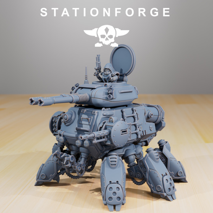 spazzino serbatoio stazione fucina anime manga steampunk miniatura ragno mech tavolo cyberpunk cyborg camminatore nomade dieselpunk 3D print model - Mito3D