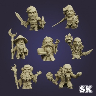 shield sorcery stoneking Tabletop Characters & Creatures Fantasy Universe fantasy knight wizard mage minis dungeon sorcerer necromancer 3d print model - Mito3D