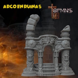 escénographie arco médiéval para juegos rol ignacio berbel Garcia table 3D imprimable terrain fantaisie troll ruines ogro orco nain géant arc 3d print model - Mito3D
