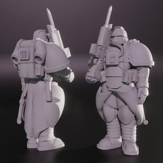 kriegmarinas guarda Janovich tampo mesa personagens criaturas Sci Fi universo soldado espaço martelo guerra morte marinho Krieg korps 3d print model - Mito3D