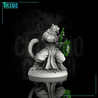 0090 Masculin félinidé moine chakra épeler Claudio gâchis art table personnages créatures fantaisie univers chat tigre catfolk tabaxi rakshasa Shaolin 3d print model - Mito3D