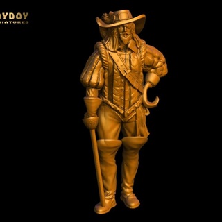 captain 32 54mm scale -golden heroes toydoy miniatures Tabletop Characters & Creatures Fantasy Universe free fantasy fighter historical human medieval pirate rpg soldier miniature male peterpan captainhook infantry d&d swordsman npc buccaneer musketeer privateer stlfree capitangarfio 3d print model - Mito3D