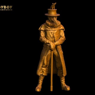plague doctor 32 54mm scale -golden heroes toydoy miniatures Tabletop Characters & Creatures Fantasy Universe fantasy historical human medieval rpg male d&d plaguedoctor npc 3d print model - Mito3D