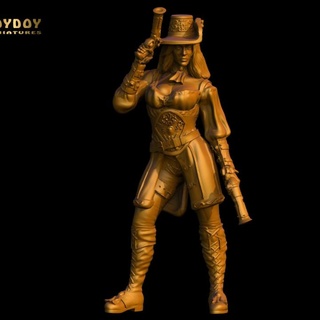 coldre 32 54mm escala golden Heróis brinquedo miniaturas tampo mesa personagens criaturas fantasia universo fêmea menina pirata rpg mulher atirador d npc bucaneiro 3d print model - Mito3D