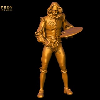 pintor 32 54mm escala golden heroes juguete miniaturas mesa caracteres criaturas fantasía universo humano rpg Español artista masculino noble png velázquez 3d print model - Mito3D