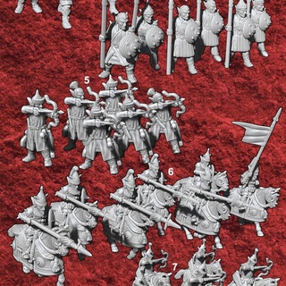 15mm turko-mongol elfs - army bundle erramir orlans Tabletop Characters & Creatures Fantasy Universe elf wargames warmaster 3d print model - Mito3D