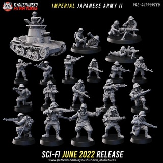 Haziran bilimkurgu 2022 serbest bırakmak imparatorluk Japonca Ordu kyoushuneko minyatürler masaüstü karakterler yaratıklar Sci Fi Evren Japonya savaş dünya 2 3d print model - Mito3D