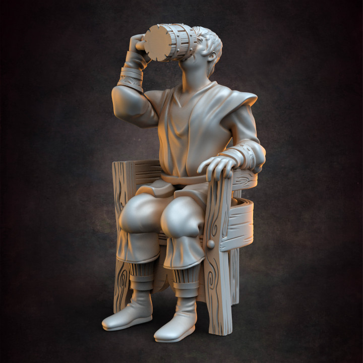 umano potabile rosso argilla oggetti collezione tavolo personaggi creature fantasia universo negozio birra 3D print model - Mito3D