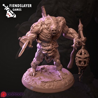 undead giant reaper fiendslayer games Tabletop Characters & Creatures Fantasy Universe bones skeleton zombie blade gore dnd stabbed 3d print model - Mito3D