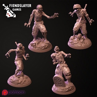 zombie horde aifnir fiendslayer games Tabletop Characters & Creatures Fantasy Universe awesome dragons dungeons sculpture skeleton undead dnd pathfinder 3d print model - Mito3D