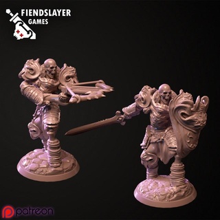 skeleton bros fiendslayer games Tabletop Characters & Creatures Fantasy Universe warrior elite 3d print model - Mito3D