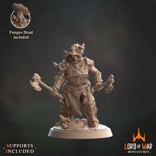 fungus knight modular 1 presupported lord war miniatures Tabletop Characters & Creatures Fantasy Universe dragons dungeons fantasy roleplay rpg shield sword miniature weapons boardgame mushroom mace tabletop wargame break dnd lance 3d print model - Mito3D