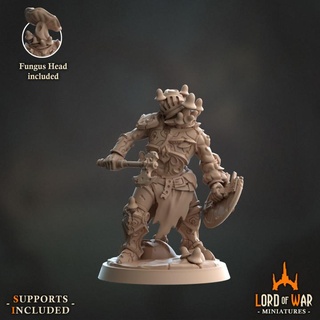 fungus knight modular 4 presupported lord war miniatures Tabletop Characters & Creatures Fantasy Universe axe dragons dungeons fantasy roleplay rpg sword miniature weapons boardgame mace tabletop wargame break dnd lance supported 3d print model - Mito3D