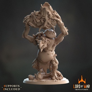 swamp troll stone thrower presupported lord war miniatures Tabletop Characters & Creatures Fantasy Universe dragons dungeons fantasy roleplay rpg miniature spider boardgame tabletop wargame seaweed dnd supported 3d print model - Mito3D