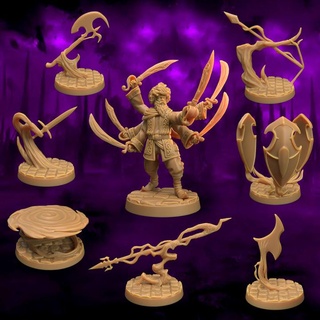 eldritch captain + energy weapons presupported lodge dragon trappers Tabletop Characters & Creatures Fantasy Universe pirate wizard mage dungeonsanddragons lovecraft mason dnd pathfinder sorcerer strangerthings masonic occult magicuser floatingdisc occultist mesmerist occultadventures animatedsword shriner animatedobject 3d print model - Mito3D