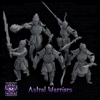 astral warriors eldritch tabletop Tabletop Characters & Creatures Fantasy Universe fantasy fighter mini monk sea soldier warrior miniature wargame d&d spelljammer illithid mindflayer githyanki gith githzerai 3d print model - Mito3D