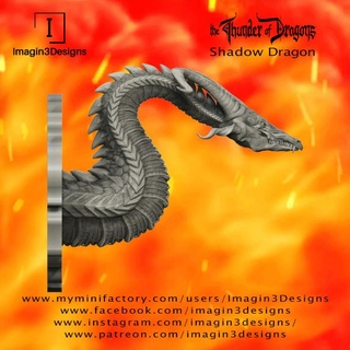 pre-supported shadow dragon imagin3designs  Tabletop Tabletop Characters & Creatures Fantasy Universe Tabletop Tabletop Characters & Creatures art bust creature detailed dragon resin shadow pre-supported shadowdragon fantasypainting  3d print model - Mito3D