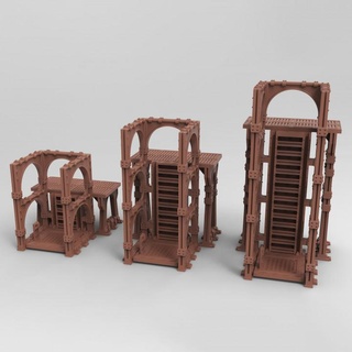 industriel ascenseur tesséract tombeau table 3D imprimable terrain Sci 40k marteau guerre nécromonde Tomber warhammer40k paysage stargrave 3d print model - Mito3D