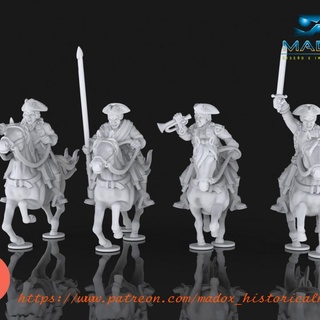 syw swedish line cavalry war bear studios Tabletop Characters & Creatures Historical Universe historical multipart 28mm black powder sharp practice 3d print model - Mito3D