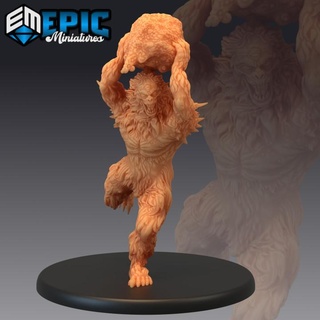 burrowing troll dirt ball cave encounter norse forest beast epic-miniatures ancient fantasy medieval monster rpg warhammer sla enemy tabletop dire dungeon north dnd hairy pathfinder npc pre-supported supported pre 3d print model - Mito3D