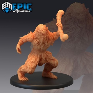 burrowing troll dirt fighting cave encounter norse forest beast epic-miniatures ancient fantasy medieval monster rpg warhammer sla enemy tabletop dire dungeon north dnd hairy pathfinder npc pre-supported supported pre 3d print model - Mito3D