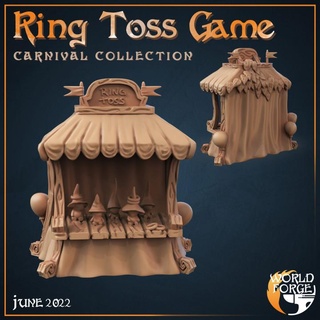 ring toss game world forge miniatures  Tabletop 3D Printable Terrain Fantasy Terrain decoration fantasy game party ring terrain props carnival challenge dnd event toss  3d print model - Mito3D