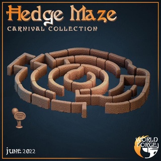 hedge maze world forge miniatures Tabletop 3D Printable Terrain Fantasy fantasy game terrain props challenge labyrinth dnd scenery 3d print model - Mito3D