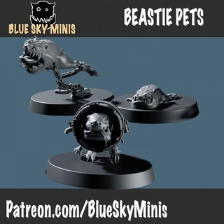 Beastie Haustiere Blau Himmel Minis Tischplatte Zeichen Kreaturen Sci Fi Universum 3d Tier Ork Haustier Drucken Malerei Miniatur 28mm 32mm 3d print model - Mito3D