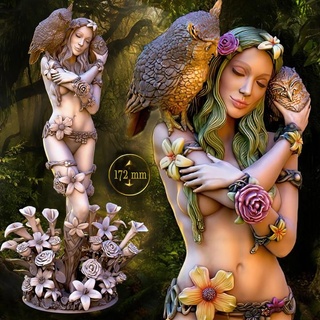 dryad eloven 1 12+nsfw presupported printomancer big female nature owl scale statue beauty 12 3d print model - Mito3D